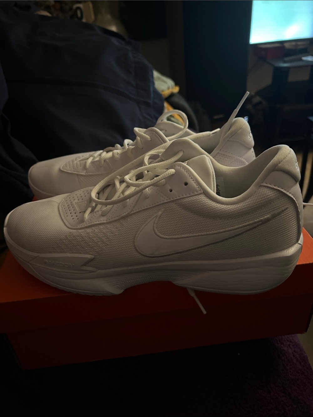 Nike White Low-Top Mesh Sneakers